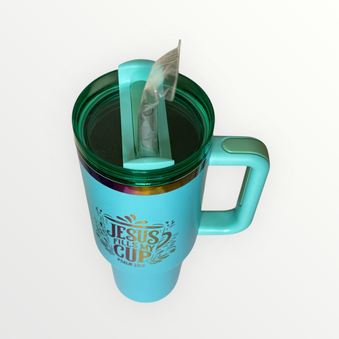 40 oz. Thermal Cup Jesus fills my Cup