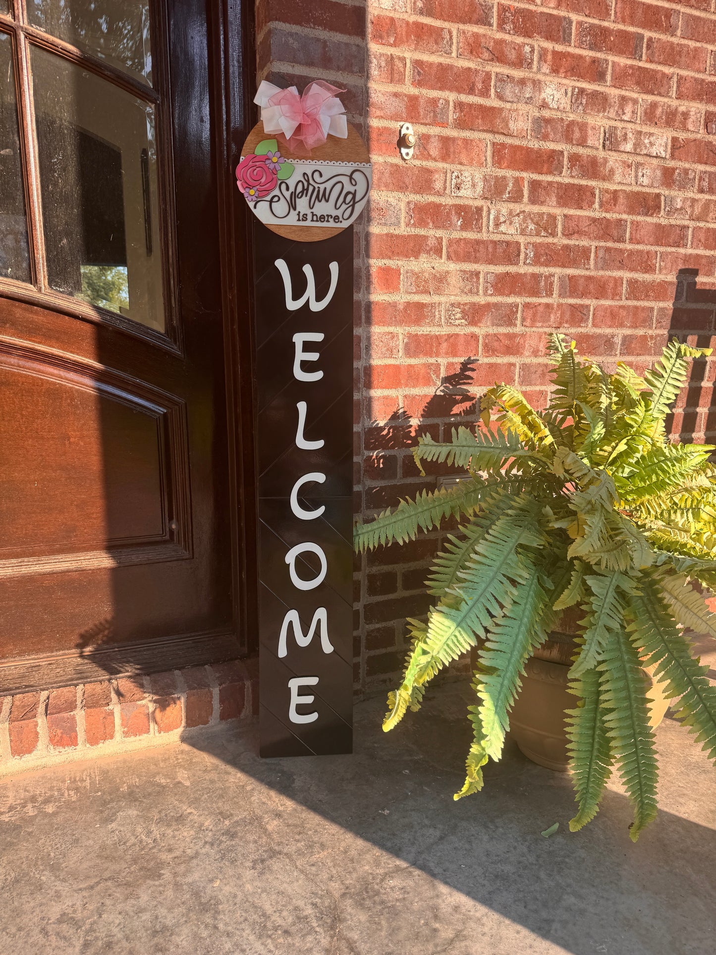 Welcome Porch sign with Changeable Toppers