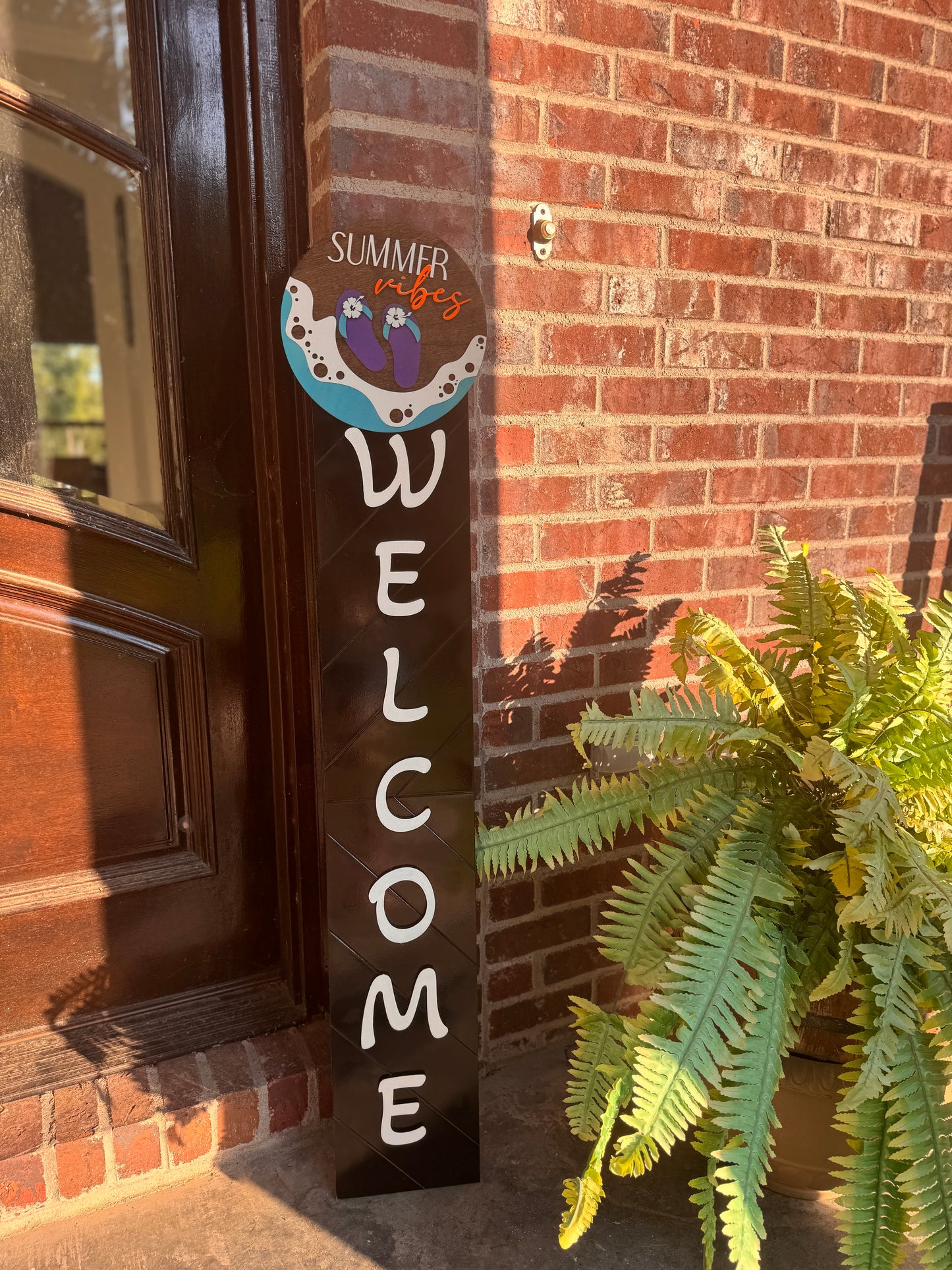 Welcome Porch sign with Changeable Toppers