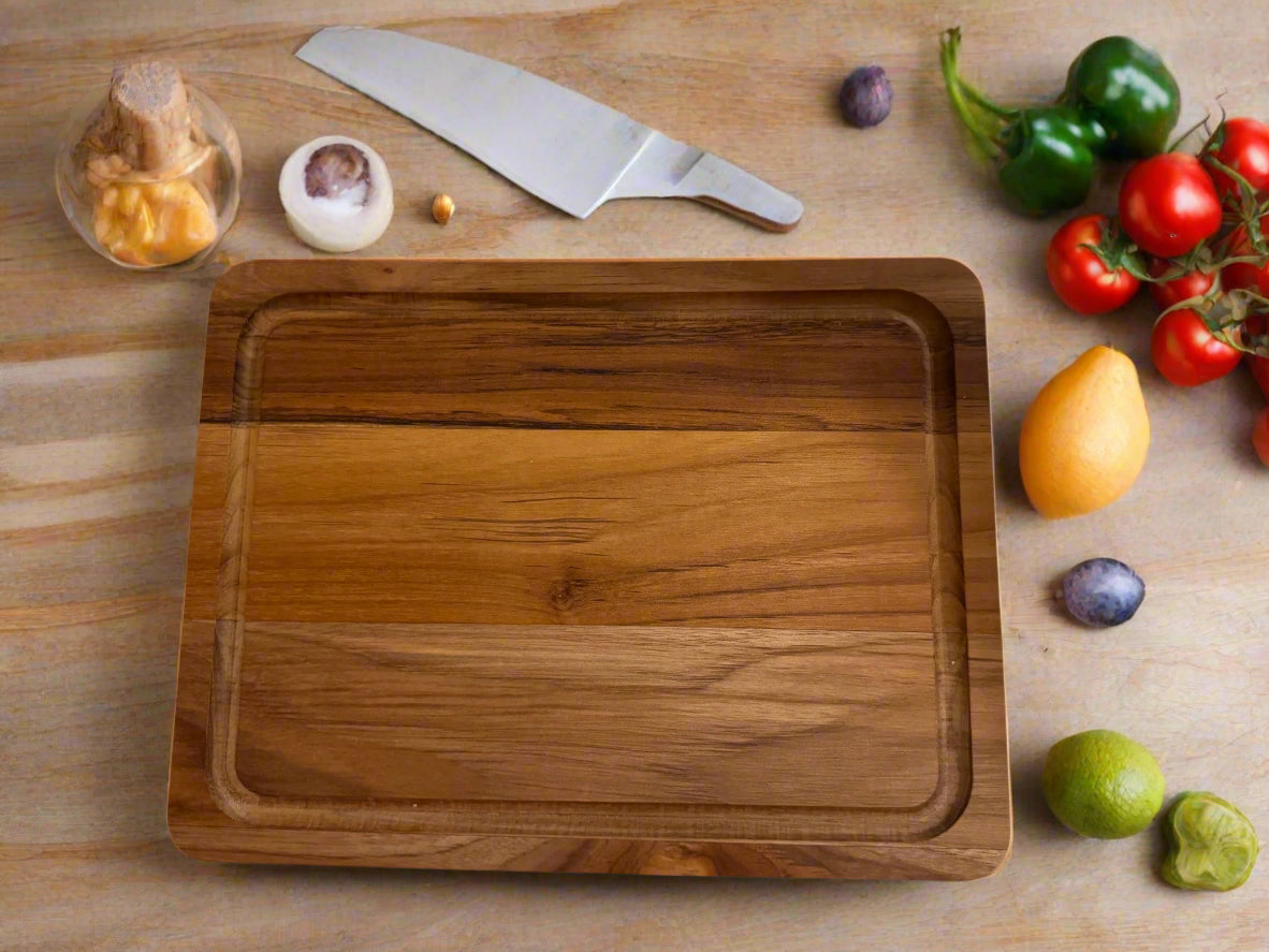 Personalized Wooden Cutting Board – Custom Laser Engraved Kitchen Gift (14" x 10.5")