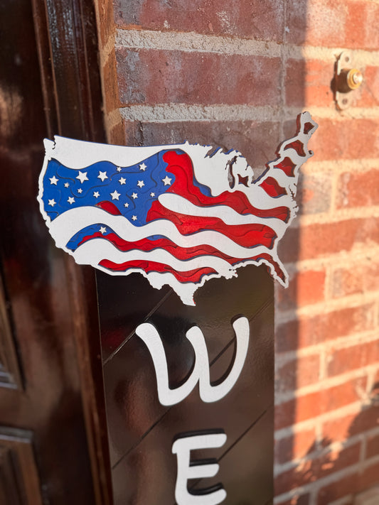 Fourth of July Topper - AMERICAN FLAG
