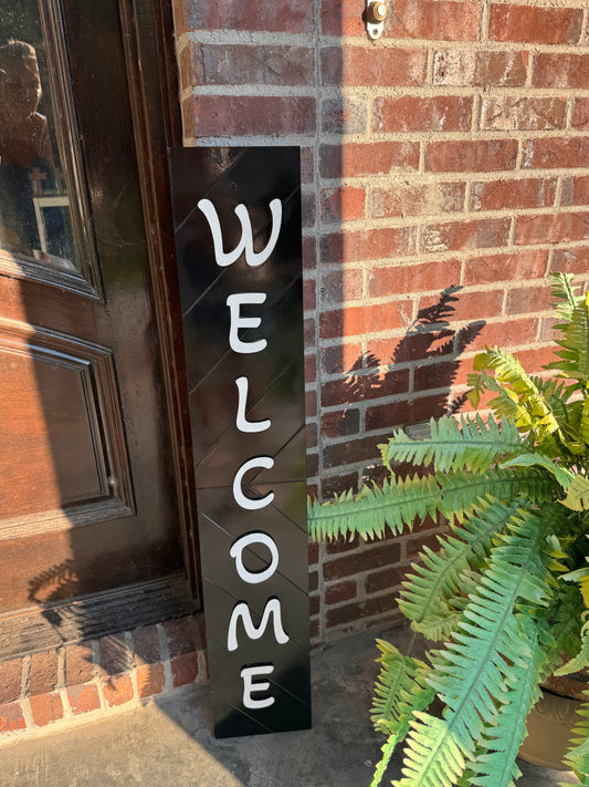 Welcome Porch sign  with Changeable Toppers