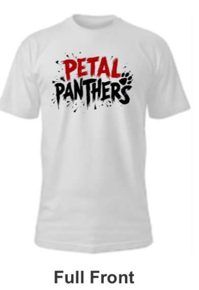 Petal Panther Spirt Shirt- petal panthers red and black