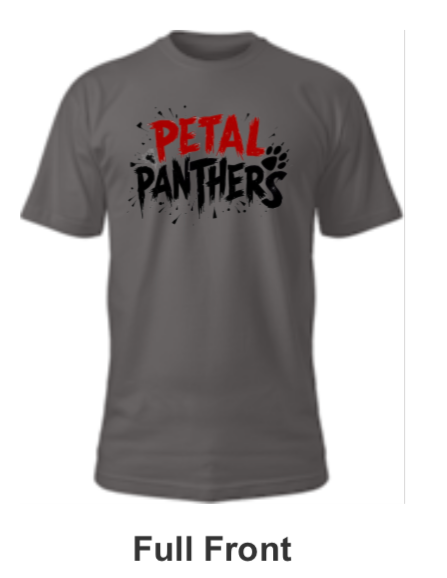 Petal Panther Spirt Shirt- petal panthers red and black