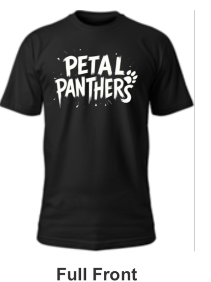 Petal Panther Spirt Shirt- Petal Panthers white