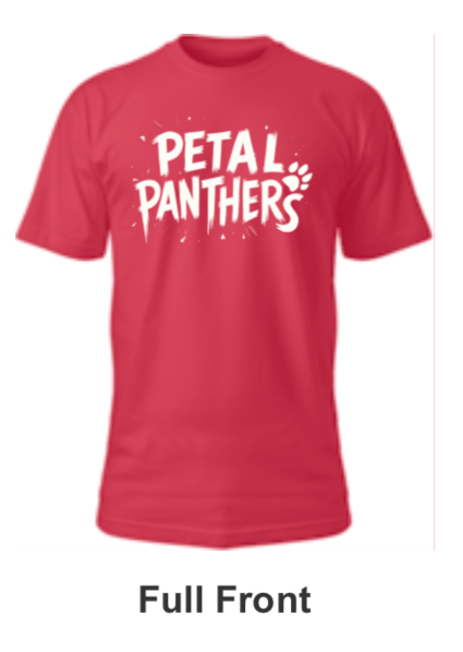 Petal Panther Spirt Shirt- Petal Panthers white
