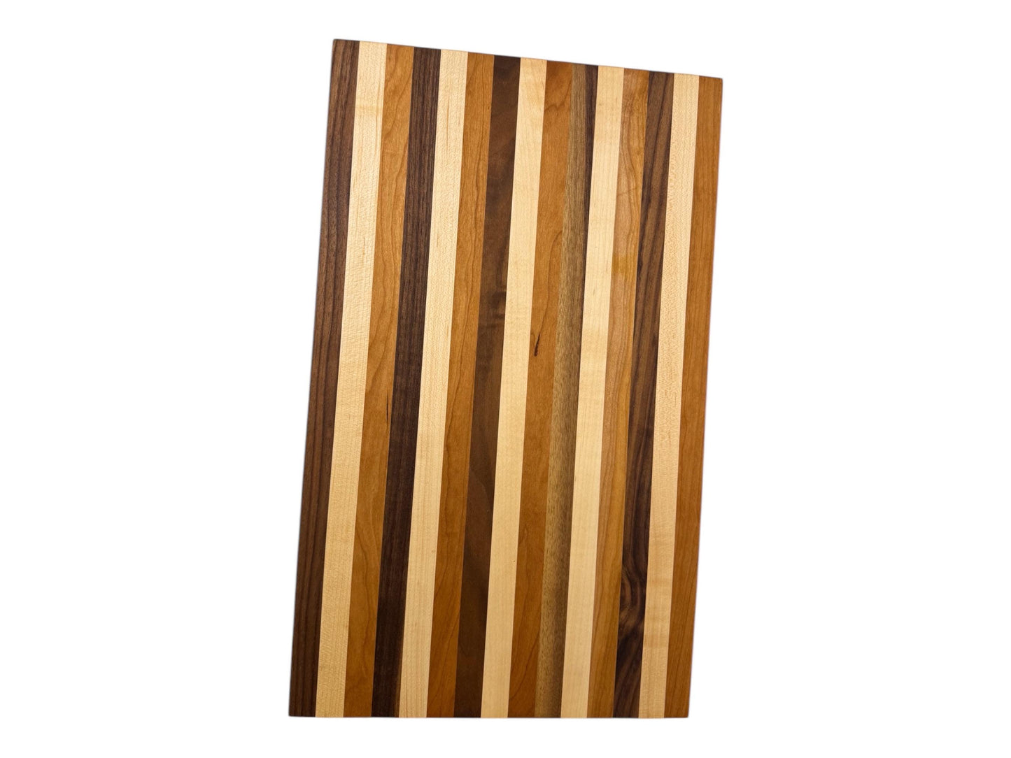 Handmade cutting  board made from walnut, cherry, maple wood.